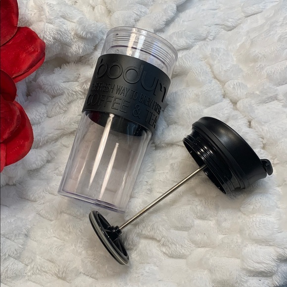 🌹Bodum • DOUBLE TRAVEL PRESS TEA & Coffee Mug “Brew coffee or tea on the go” - Picture 2 of 8